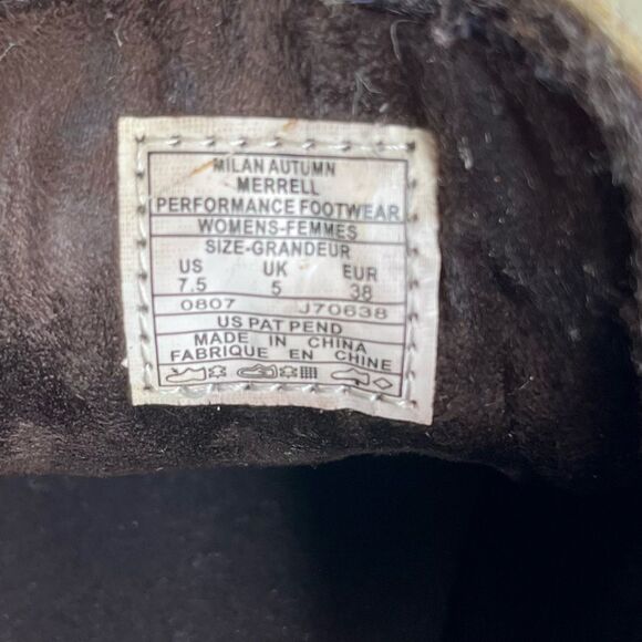 Merrell Milan Autumn Leather Lace Up Felted Wool Round Toe Shoe Women Size 7.5 - Picture 12 of 12